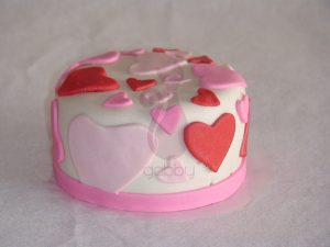 Mini bolo corações by Gabby